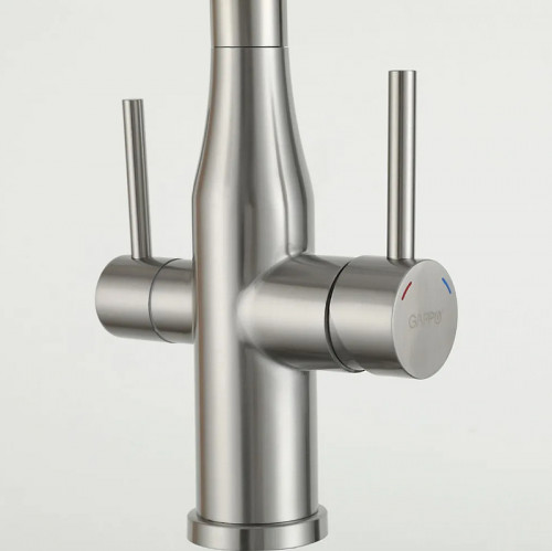 Смеситель для кухни Gappo G4399-75 Сатин Черный нержавеющая сталь