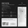 Чугунная ванна Vinsent Veron Devon 170x70 VDV1707045H/E60327CH-AS цвет Белый с хромированными ручками и антискользящим покрытием