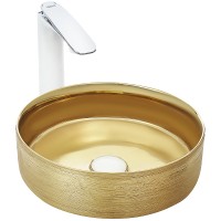 Раковина-чаша WeltWasser Elbach 3134 LSG 35 10000004539 Золотистая фаянс накладная