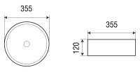 Раковина-чаша WeltWasser Elbach 3134 LSG 35 10000004539 Золотистая фаянс накладная