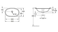 Раковина Villeroy&amp;Boch O.Novo 65 416260R1 Альпийский белый