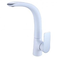 Смеситель для кухни Aquanet Arctic AF520-41СW Хром Белый латунь