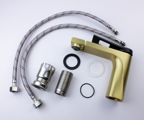 Смеситель для раковины Bronze de Luxe Element EL02XGB Матовое золото Черный латунь