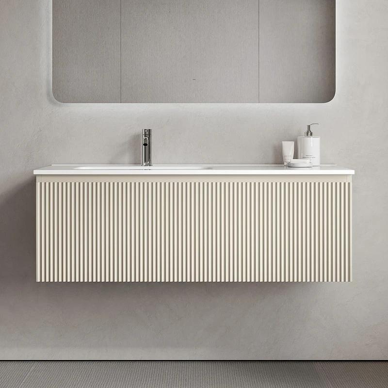 Тумба под раковину Sancos Snob R 1.0 120 L SNR1.0120LCE подвесная цвет Beige Soft