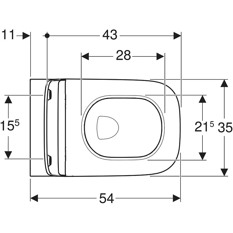 Унитаз Geberit Smyle Square 500.685.01.1 подвесной с сиденьем Микролифт фарфор подвесной