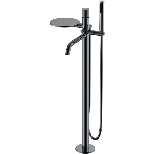 Смеситель для ванны Boheme Stick 129-SGM.4 Оружейная сталь глянцевая латунь на пол