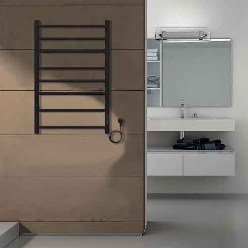 Электрический полотенцесушитель Azario Parma 500x800 П8 AZ10858B диммер справа Черный