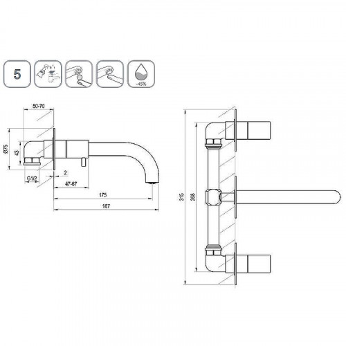 Смеситель для раковины Ravak Espirit ES 019.20BLM.O1 X070276 Черный матовый