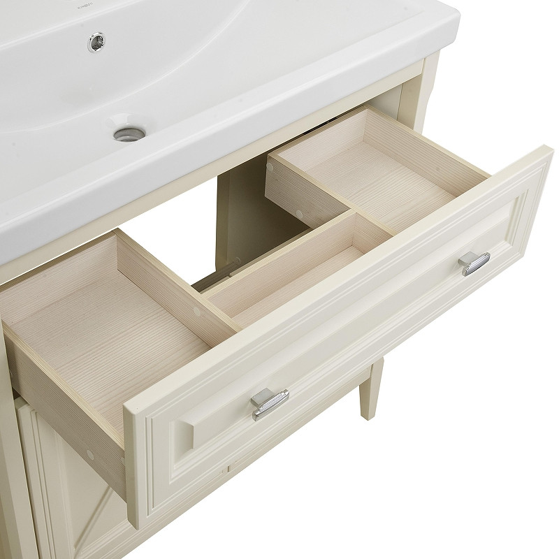 Комплект мебели для ванной ASB-Woodline Монте 80 1079101 цвет Бежевый