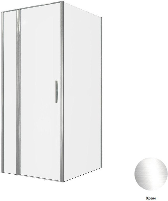 Душевой уголок Allen Brau Priority 90x100 3.31025.00+3.31046.00 цвет профиля Хром стекло прозрачное