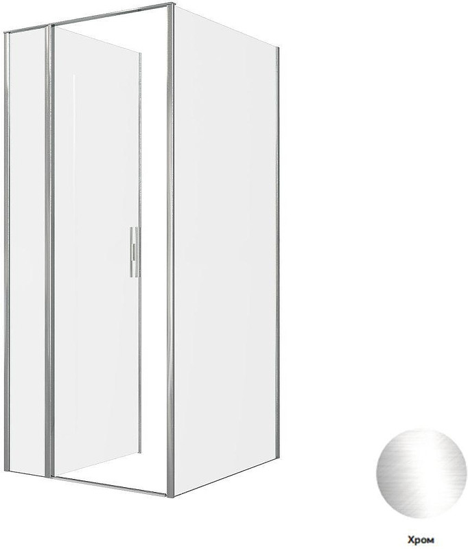 Душевой уголок Allen Brau Priority 90x100 3.31025.00+3.31046.00 цвет профиля Хром стекло прозрачное