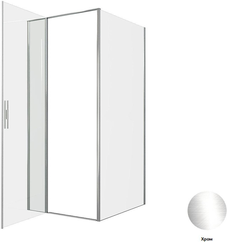 Душевой уголок Allen Brau Priority 90x100 3.31025.00+3.31046.00 цвет профиля Хром стекло прозрачное