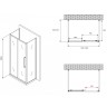 Душевой уголок Abber Schwarzer Diamant 150x70 AG30150BMH-S70BM-S70BM профиль Черный стекло матовое