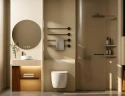 Комплект унитаза Abber Bequem AC1100T-AC0105-AC0121MMG с сиденьем Микролифт и клавишей смыва цвет Золото матовое