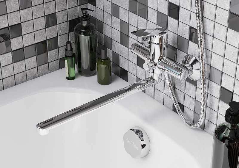 Смеситель для ванны Santek Марион WH5A12006C001 универсальный Хром латунь на стену