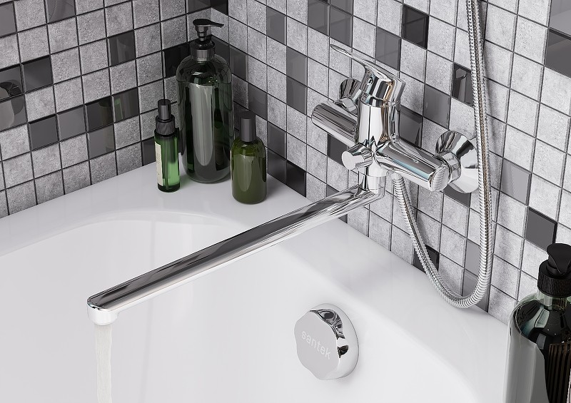 Смеситель для ванны Santek Марион WH5A12006C001 универсальный Хром латунь на стену