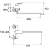 Смеситель для ванны Santek Марион WH5A12006C001 универсальный Хром латунь на стену