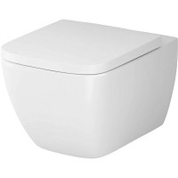 Комплект унитаза с инсталляцией AM.PM Gem FlashClean IS100238.901701 с сиденьем Микролифт и Черной матовой клавишей смыва фарфор подвесной