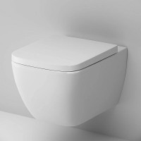 Комплект унитаза с инсталляцией AM.PM Gem FlashClean IS100238.901701 с сиденьем Микролифт и Черной матовой клавишей смыва фарфор подвесной