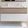 Тумба с раковиной Burgbad Fiumo 120 SFXO122F3956FOT45G0200C0001*2 подвесная Белая Бежевая
