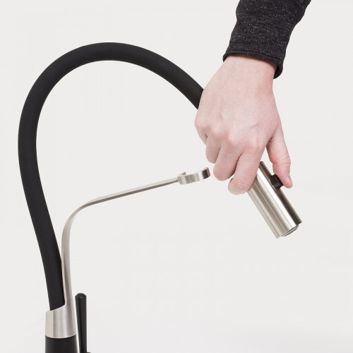 Смеситель для кухни WasserKRAFT A8417 Нержавеющая сталь Черный нержавеющая сталь