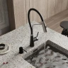 Смеситель для кухни WasserKRAFT A8417 Нержавеющая сталь Черный нержавеющая сталь