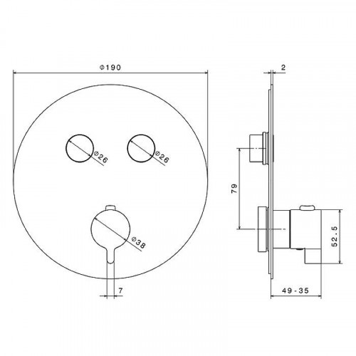 Смеситель для душа Newform XT 70402E.21.018 с термостатом цвет Хром