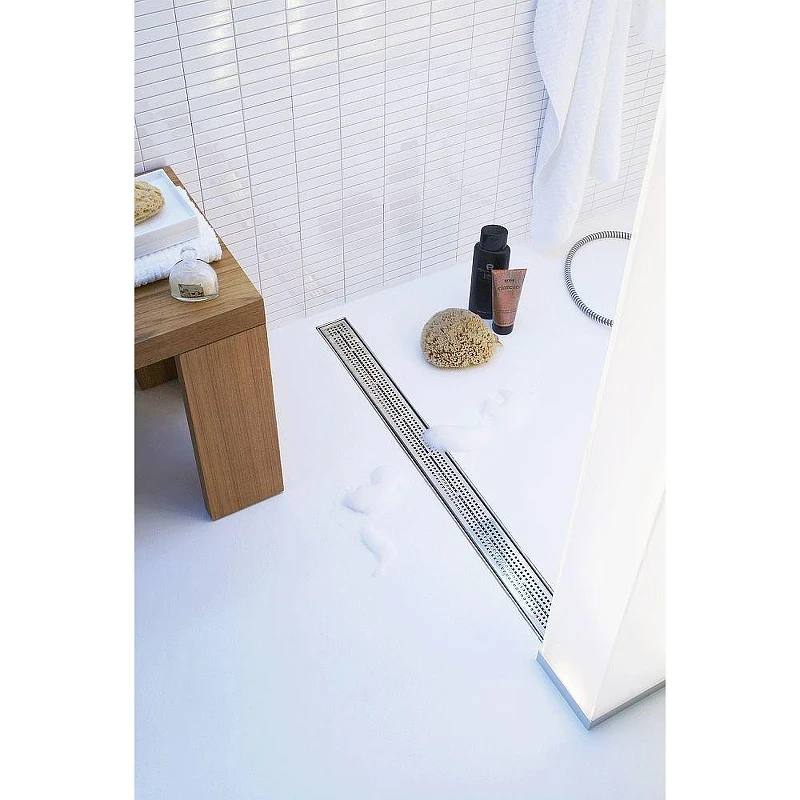 Решетка для душевого лотка Tece Drainline Quadratum 90 600951 цвет Нержавеющая сталь сатин
