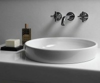 Раковина-чаша Vitra Water Jewels 40 4334B003-1361 Белая фарфор накладная, встраиваемая, полувстраиваемая