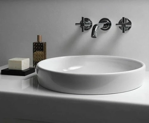 Раковина-чаша Vitra Water Jewels 40 4334B003-1361 Белая фарфор накладная, встраиваемая, полувстраиваемая