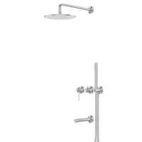 Душевая система Abber Emotion 316 AF8817BST цвет Сталь брашированная
