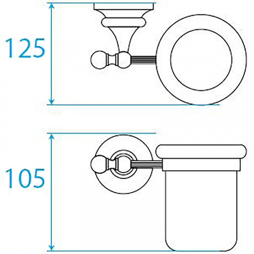 Стакан для зубных щеток Cezares Olimp OLIMP-TUM-02-M Бронза