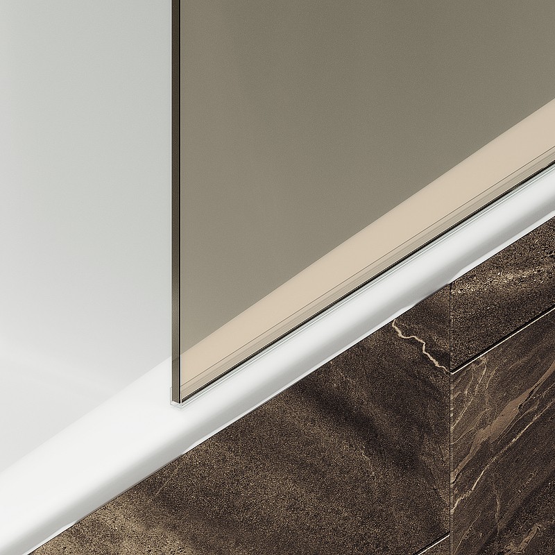 Шторка на ванну Maybah Glass MGV-69-5ш 700x1400 в широком профиле Хром матовый стекло бронзовое