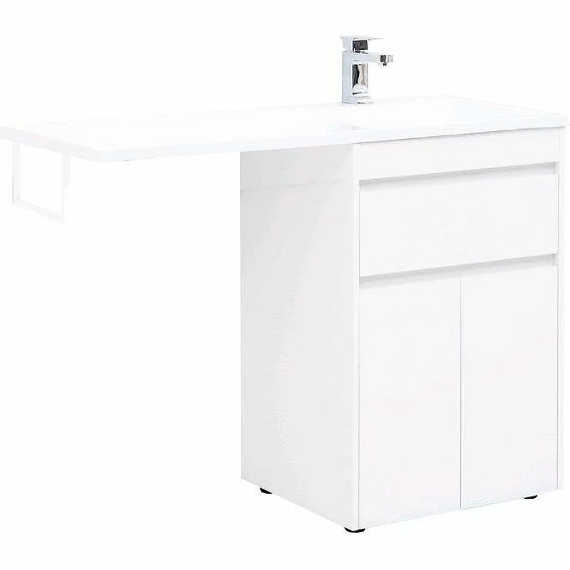 Тумба с раковиной Aquanet Токио 120 R 239210 Белая МДФ / ЛДСП