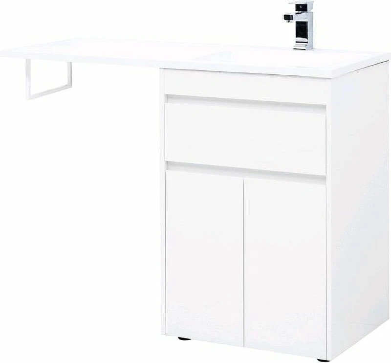 Тумба с раковиной Aquanet Токио 120 R 239210 Белая МДФ / ЛДСП