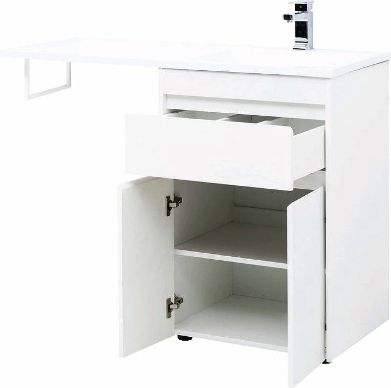 Тумба с раковиной Aquanet Токио 120 R 239210 Белая МДФ / ЛДСП