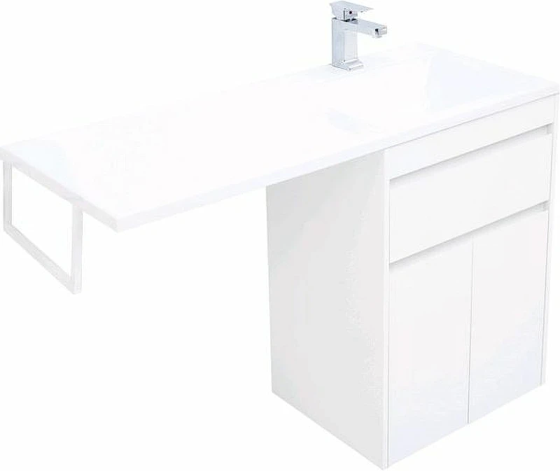 Тумба с раковиной Aquanet Токио 120 R 239210 Белая МДФ / ЛДСП
