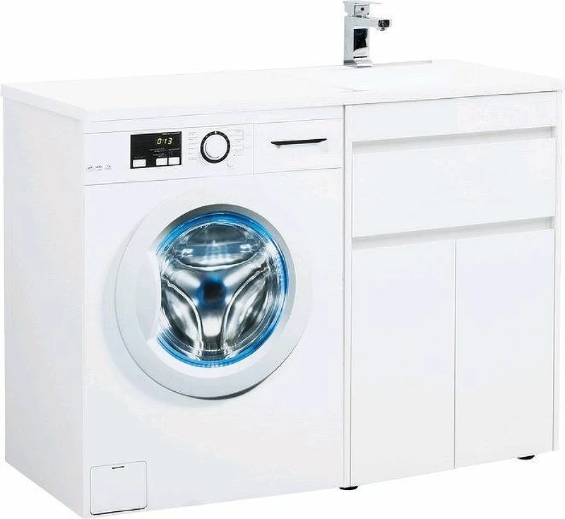 Тумба с раковиной Aquanet Токио 120 R 239210 Белая МДФ / ЛДСП