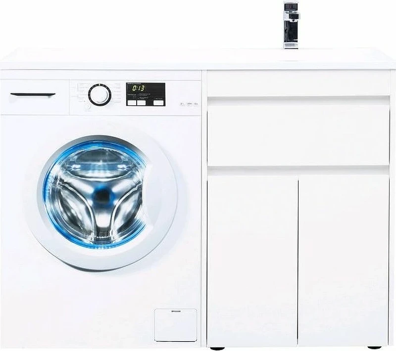Тумба с раковиной Aquanet Токио 120 R 239210 Белая МДФ / ЛДСП