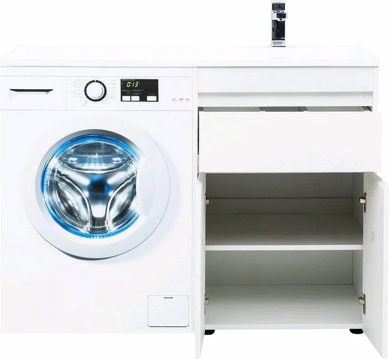 Тумба с раковиной Aquanet Токио 120 R 239210 Белая МДФ / ЛДСП