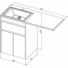 Тумба с раковиной Aquanet Токио 120 R 239210 Белая МДФ / ЛДСП