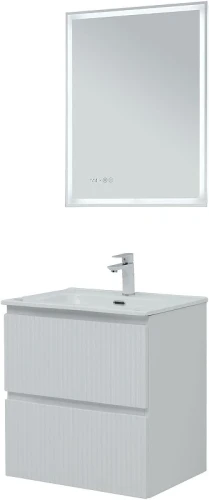 Тумба с раковиной Aquanet Джейн 2.0 60 378303 подвесная цвет Белый сатин