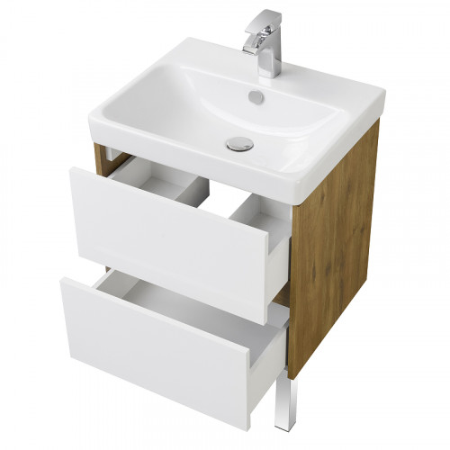 Тумба под раковину Aquaton Сканди 70 1A251801SDZ90 подвесная Белый Дуб рустикальный МДФ / ЛДСП