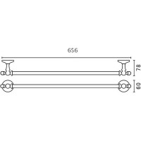Полотенцедержатель Art&amp;Max Antic Crystal AM-E-2624SJ-Do Золото
