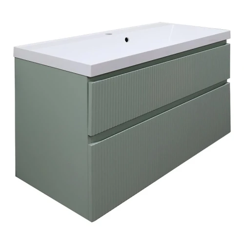 Тумба с раковиной Azario Viola 100 CS00097148 подвесная цвет Фисташковый