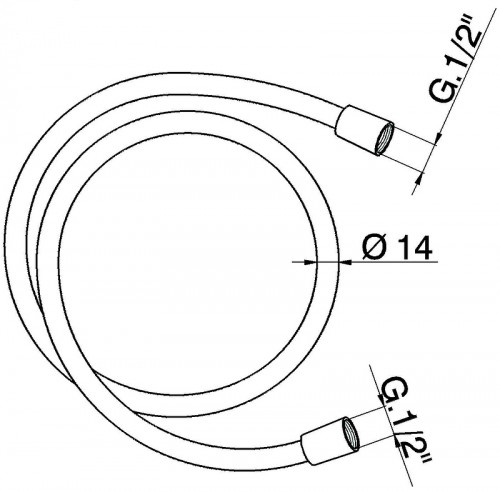 Душевой шланг Giulini Futuro F1730NKO Никель матовый