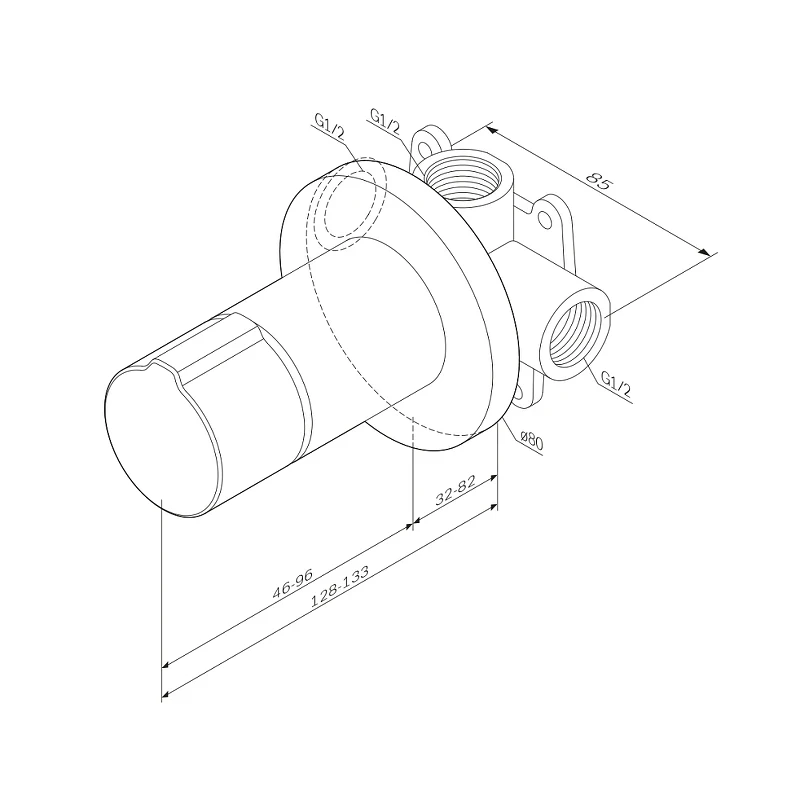 Смеситель для душа AM.PM X-Joy TouchReel F85A65722 Черный матовый