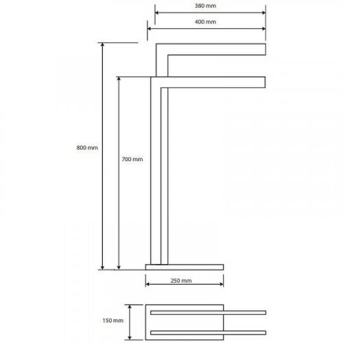 Напольная стойка Bemeta Beta 132836022 Хром