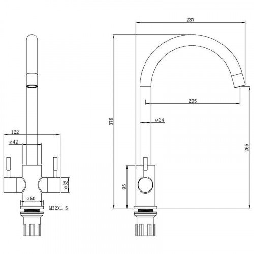 Смеситель для кухни WesnaArt Eko EKO05-1102 Сатин