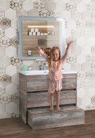 Тумба под раковину Art&amp;Max Family-900-3C-PIA-PE Бетон Экзотик МДФ / ЛДСП